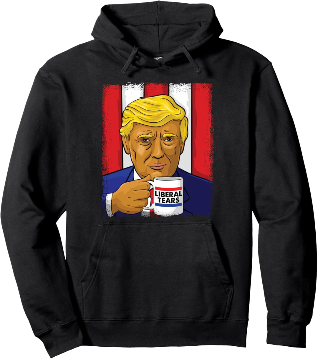 Funny Trump Gift Liberal Tears Donald Trump 2020 Pullover Hoodie