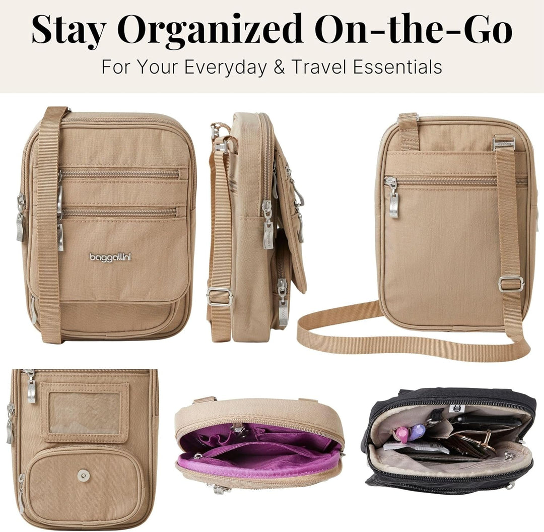 Baggallini RFID Journey Crossbody Strand, Strand