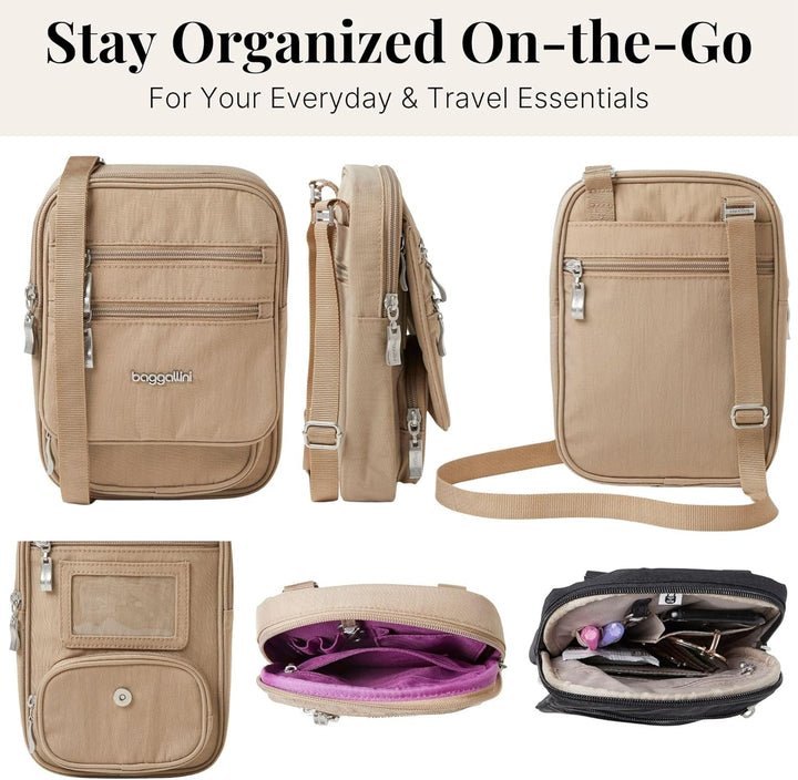 Baggallini RFID Journey Crossbody Strand, Strand