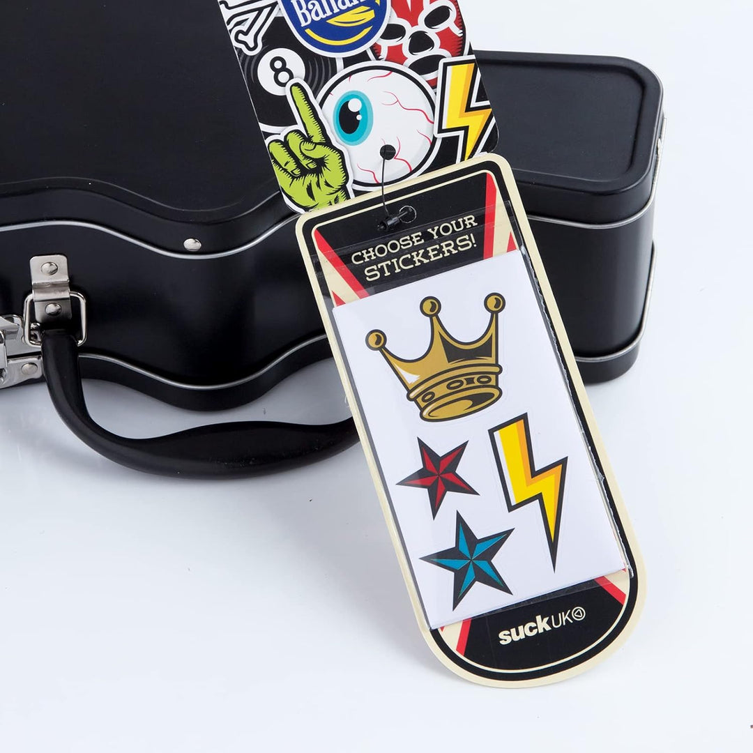 Suck UK Guitar Lunch Box, Brotdose Im Gitarrenkoffer-Design Gitarre, Blechdose Aufbewahrungsbox Paus