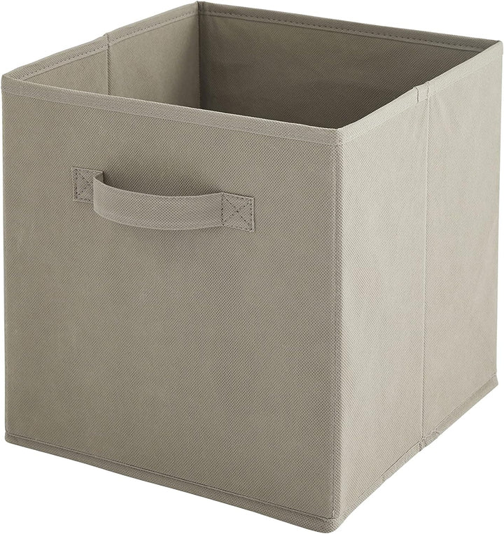 Lot de 6 bacs de rangementintissés pliables - Taupe - 27x27x27cm