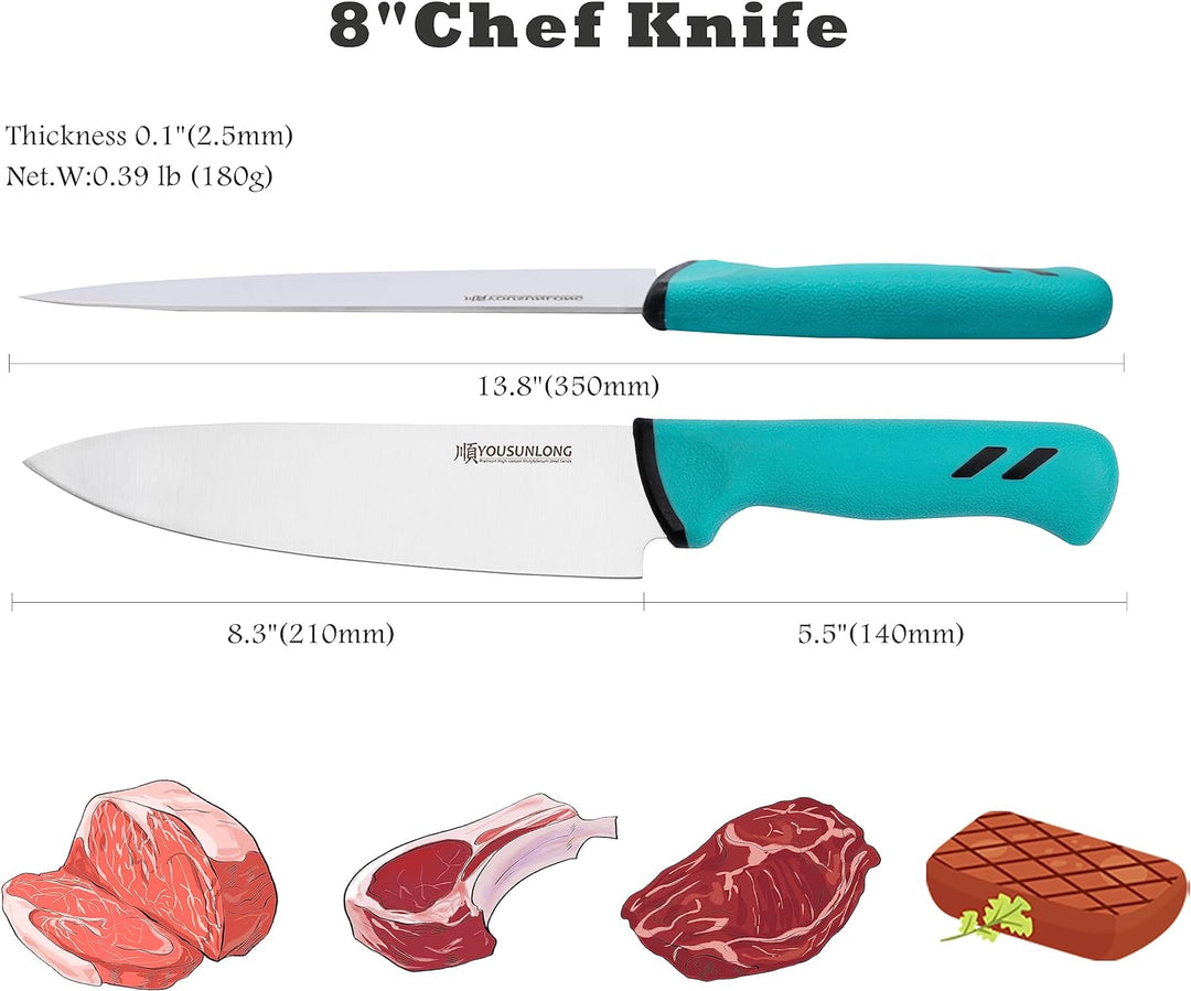 YOUSUNLONG Kochmesser - Klinge 203mm - Klinge aus hochwertigem Molybdänstahl - Metzgerei-Fleischbear