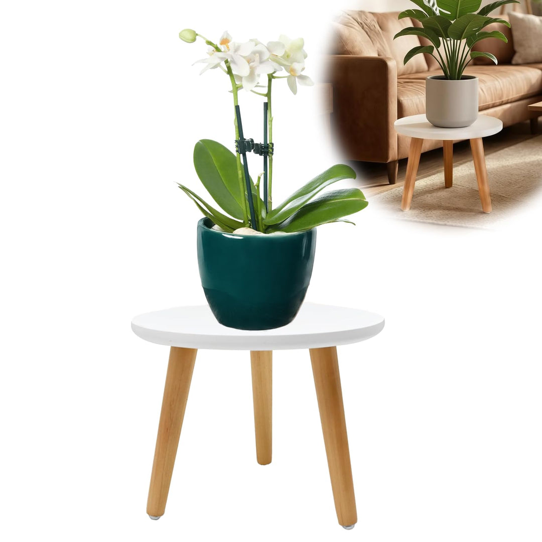 Pflanzenständer Holz, Pflanzenhocker Holz Klein, Blumenbank für Innen Blumenständer Rund Hohe Belast