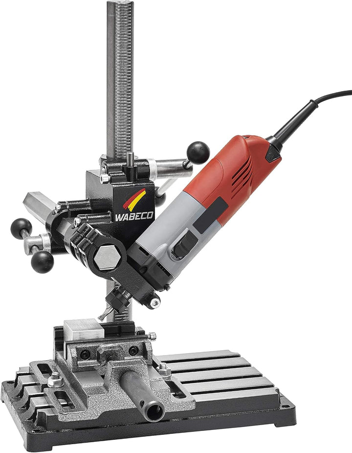 WABECO Bohrständer Fräsständer BF1240 mit Bohr-Frästisch vertikal/horizontal Säule 500 Ausleger 350