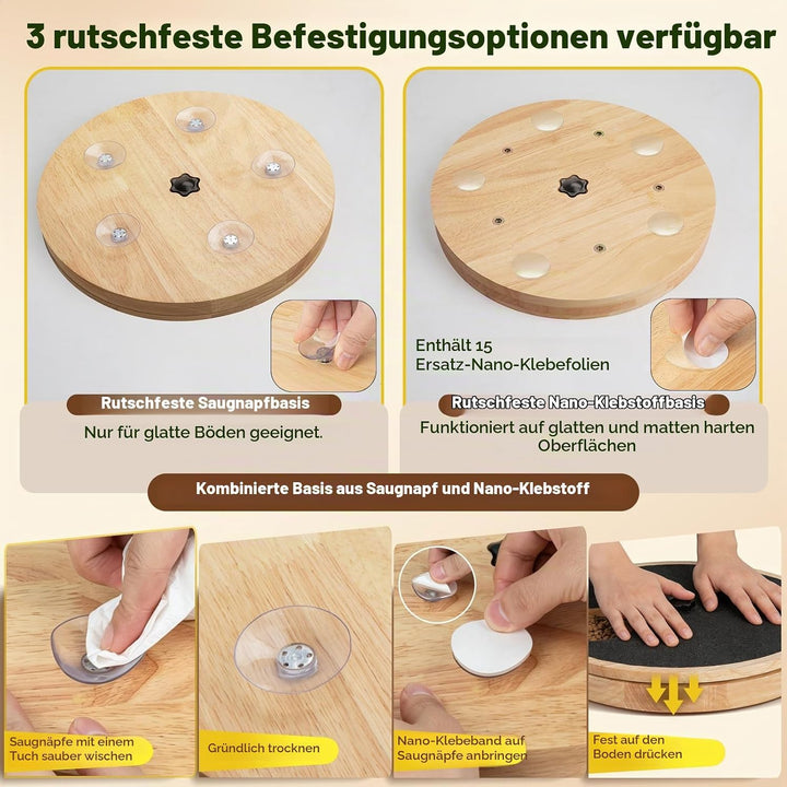 Hundekratzbrett für Krallen mit Leckerli-Box, Hundekrallen-Kratzunterlage, einstellbares interaktive