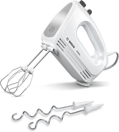 Bosch Handrührer CleverMixx MFQ24200, 2 Rührbesen, 2 Edelstahl-Knethaken, spülmaschinengeeignet, 4 S