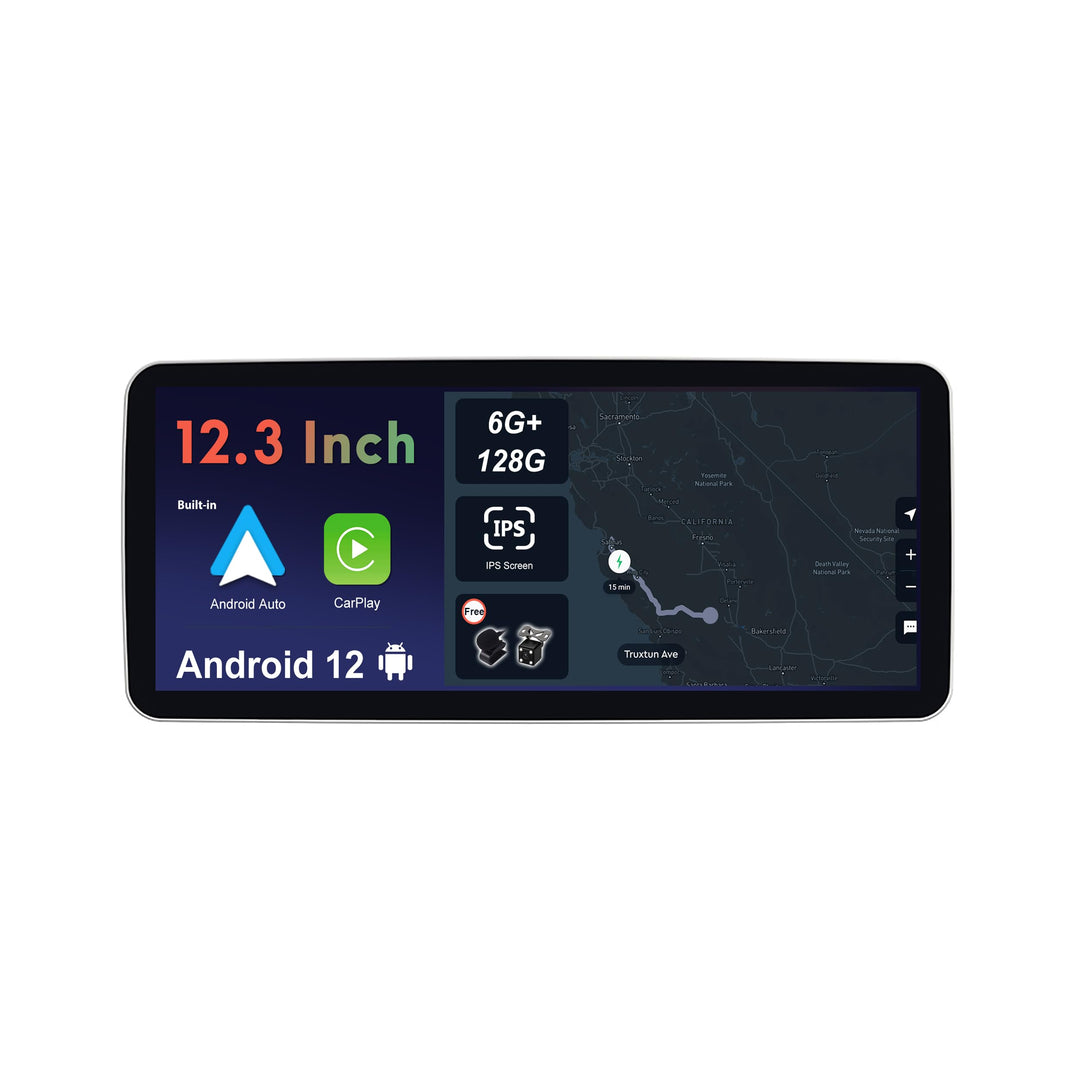 JOYX - 6G+128G - 12.3 Zoll Android 12 IPS Autoradio Passt für Au-di A3 8P 8PA S3 RS3 (2003-2013) - K