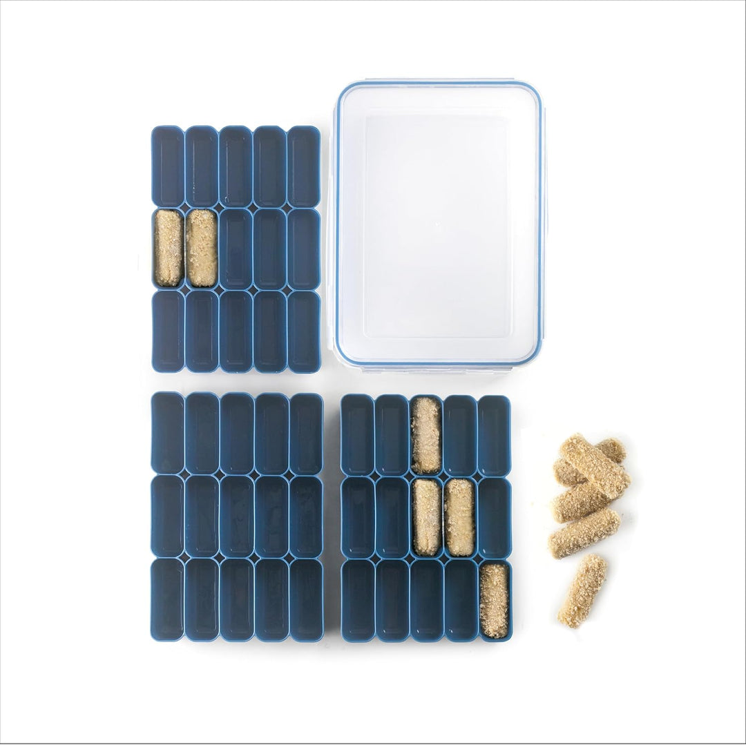 IBILI 686600 Aufbewahrungsbehälter für Kroketten, BPA-freier Kunststoff, 3 stapelbare Schalen zur Au