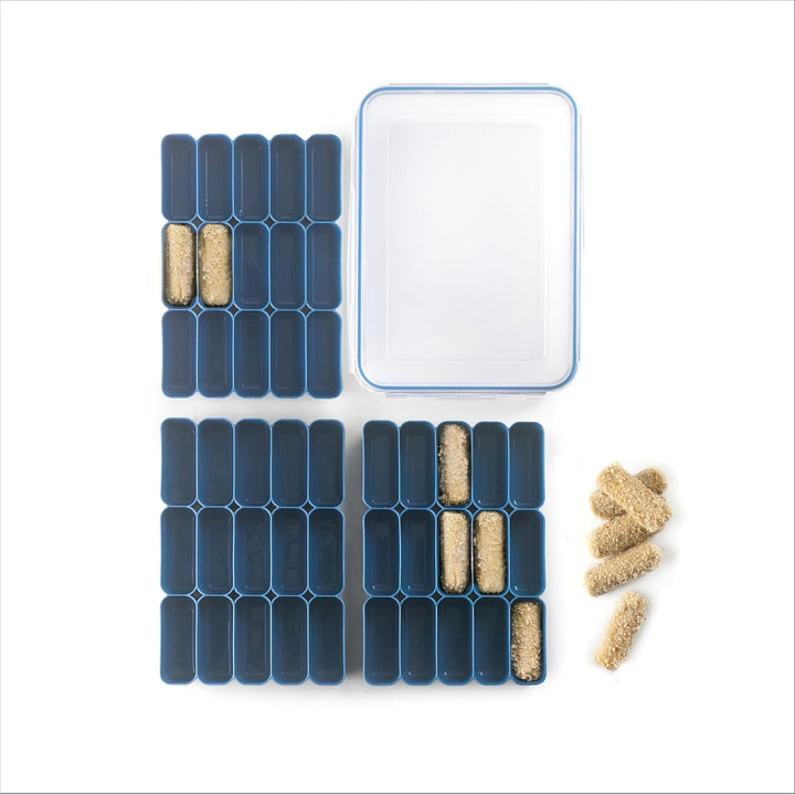 IBILI 686600 Aufbewahrungsbehälter für Kroketten, BPA-freier Kunststoff, 3 stapelbare Schalen zur Au