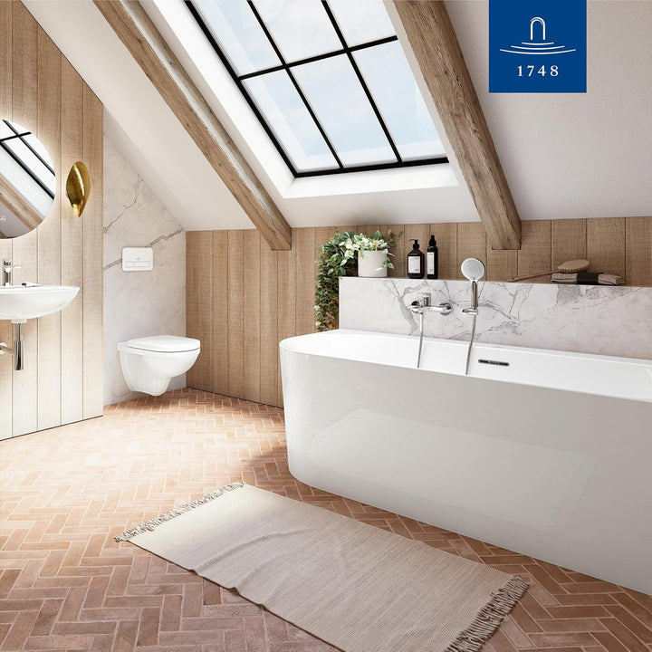 Villeroy & Boch Universal Showers Duschkopf, edle Handbrause mit 3 Strahlarten & EasyClean, Wassersp
