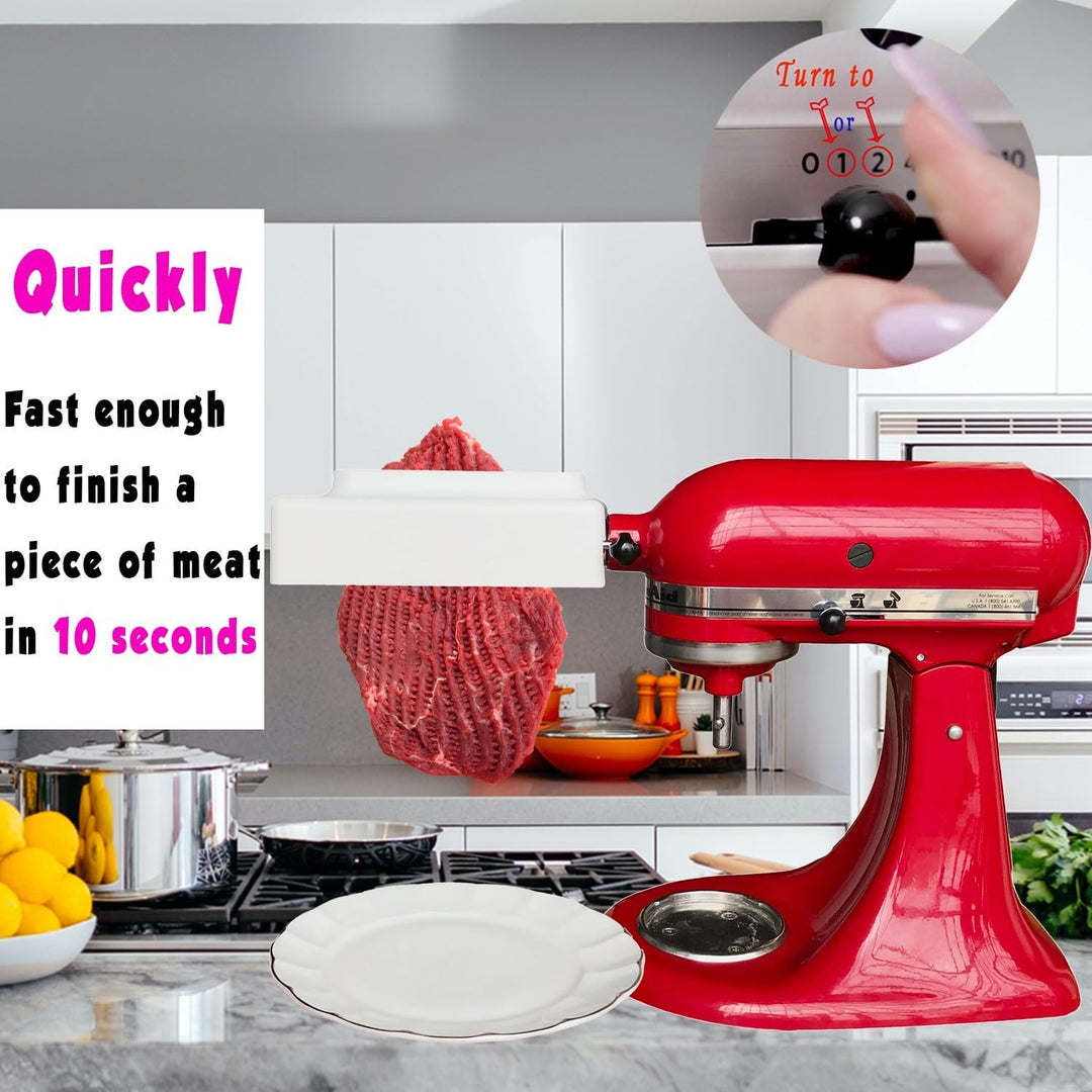 【Plus】Fleischklopfer für alle KitchenAid und Cuisinart Haushalts-Standmixer, Zubehör Aufsatz mit Ede