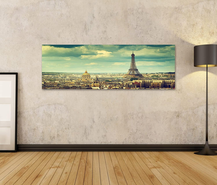 islandburner Bild auf Leinwand Eiffelturm Frankreich Blauer Himmel Blick Auf Paris Bilder Wandbilder