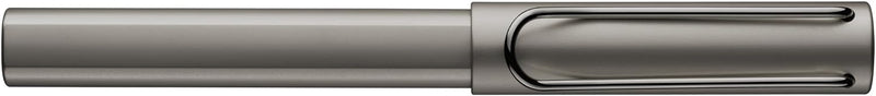 LAMY Lx Tintenroller 357 – Rollpen aus Aluminium, edel eloxiert in der Farbe Ruthenium mit transpare