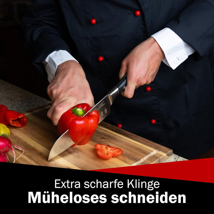 DarBene C-Series 3teilig Profi Küchenmesser aus deutschem Edelstahl, Filetiermesser 18cm, Chefmesser