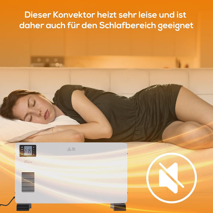 Tronitechnik® Elektroheizer Konvektor-Heizung mit 3 Heizstufen 1000/1300/2300 Watt, Elektroheizung m