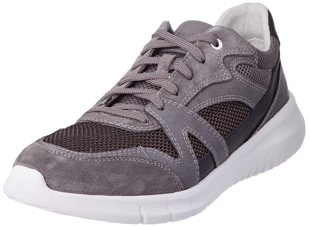 Geox Herren U Monreale B Sneakers 42 EU Grau, 42 EU Grau