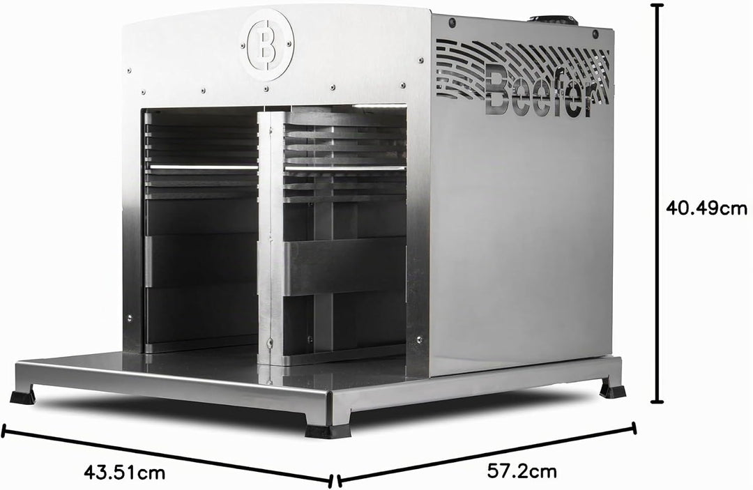 Beefer TwinPro mit herausnehmbarer Trennwand für doppelten GarraumI 800° Oberhitzegrill I Vollständi