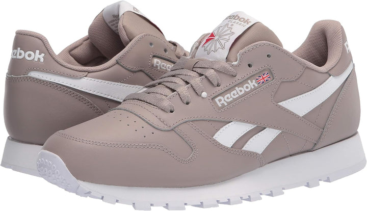 Reebok Damen Classic LeatherSneaker 45.5 EU Boulder Grey White Vector Red