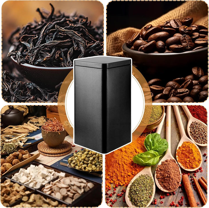 8 Stück Klassische Teedosen für Losen Tee, Aromadicht aus Metall für je 150g Earl Grey, TeeAufbewahr