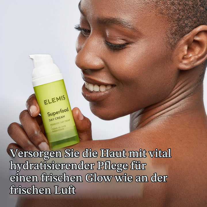Elemis Superfood-Tagescreme, präbiotische Tagescreme, 1er Pack (1 x 50 ml), Gurke Einzelbett, Einzel