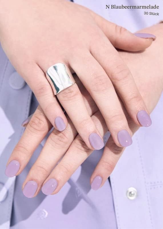 ohora Halbgehärtete Gel-Nagelstreifen (N Blaubeermarmelade) – Funktioniert mit allen Nagellampen, Sa