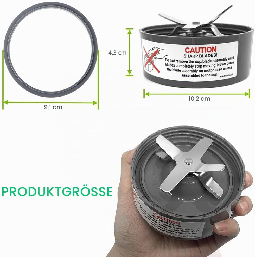 2er-Pack Ersatz Entsafter Klingen für Nutribullet 600Watt/ Pro 900 Watt Extractor Nährstoff Extrakto