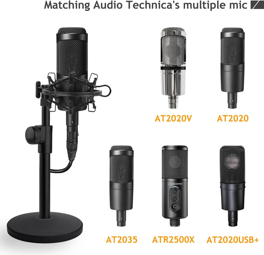 AT2020 Mikrofonständer mit Shock Mount für Audio Technica AT2020V AT2020USB+ AT2035 ATR2500X Kondens