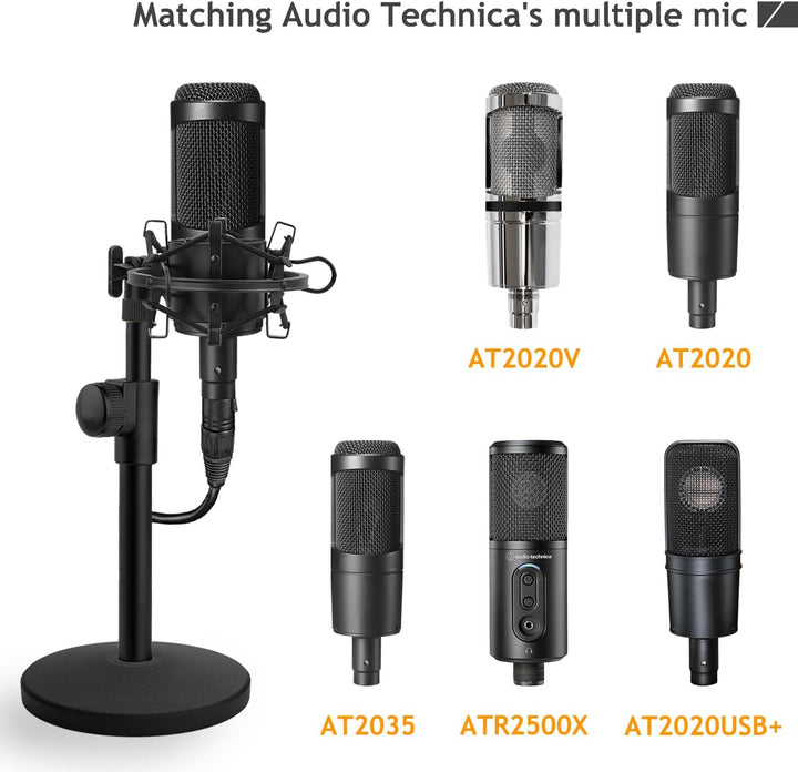 AT2020 Mikrofonständer mit Shock Mount für Audio Technica AT2020V AT2020USB+ AT2035 ATR2500X Kondens
