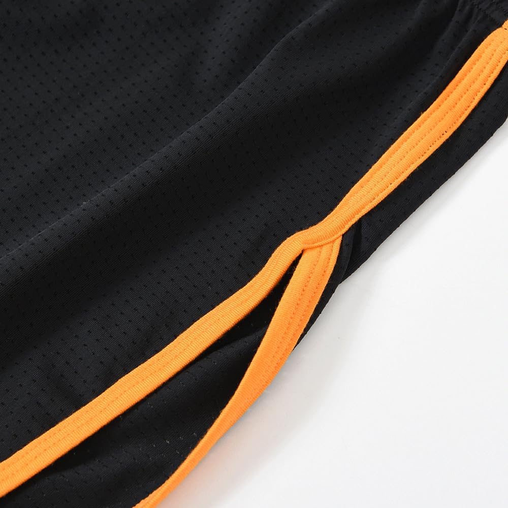 BIATWOWR Herren Sport Shorts Loose Fit Atmungsaktive Boxer Shorts Side Split Boxers M 3-multi*3, M 3