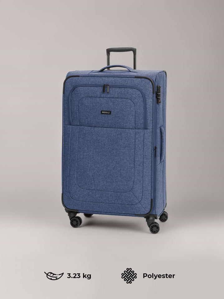 REDOLZ LARGE Weichschalen Koffer für Damen & Herren | leichter Trolley 77 cm mit 4 Doppelrollen & TS