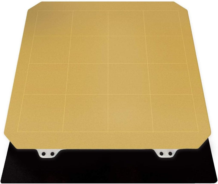 BCZAMD 3D-Drucker 220 x 220 mm Heizbett-Bauplatte Stahlfederblatt mit Eckschnitt und PEI B-Maagnetbe