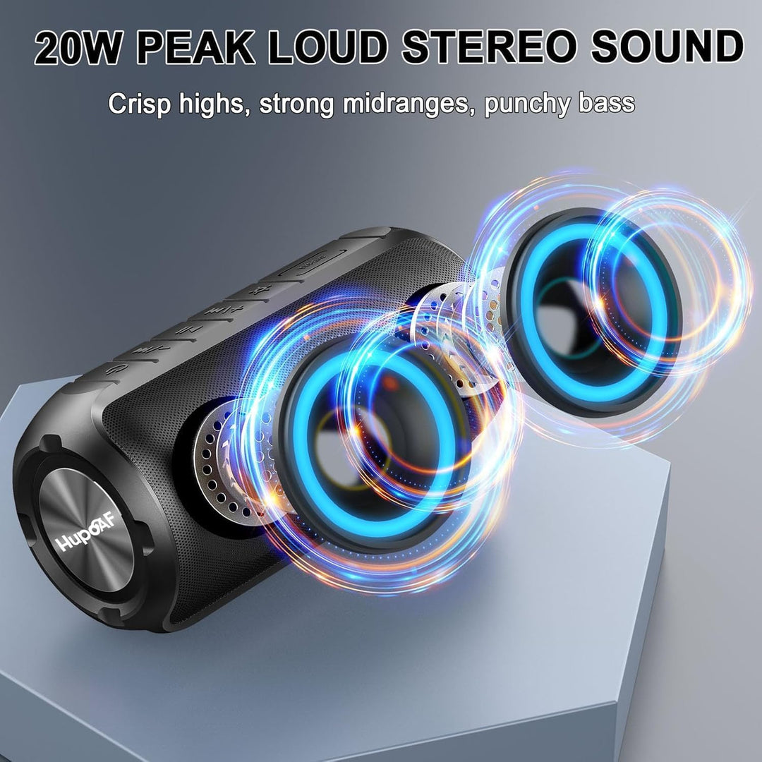 Bluetooth Lautsprecher mit Licht, RGB Blue tooth 5.3 Musikbox Tragbarer Bluetooth Box mit 20W Spitze