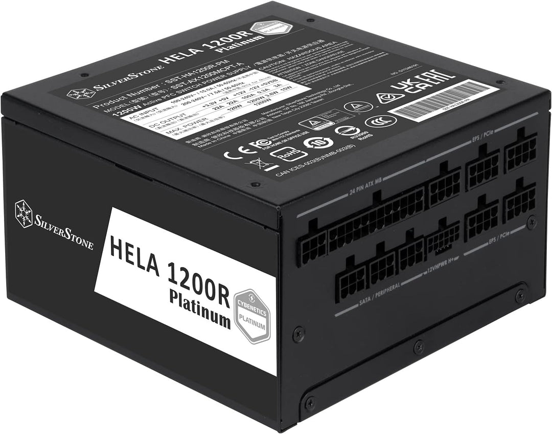 Silverstone SST-HA1200R-PM - HELA Cybenetics Platinum vollständig modulares ATX-Netzteil, 1200W, PCI