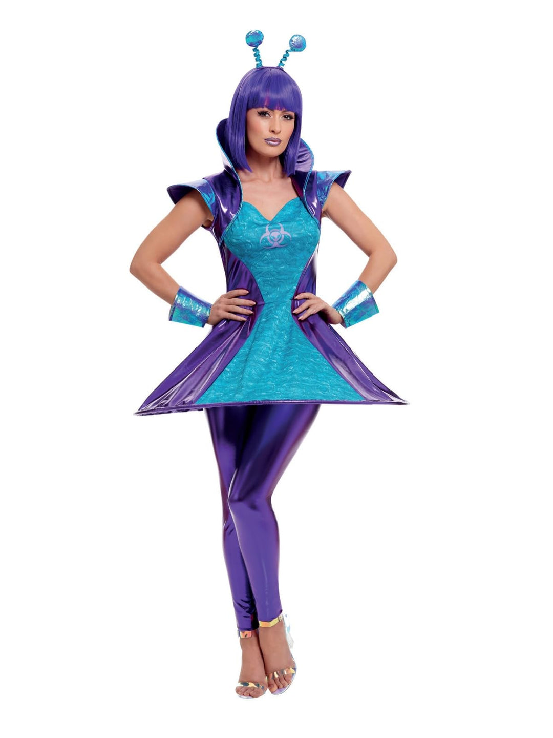 Alien Lady Costume, Multi-Coloured (S) S - UK Size 08-10 Mehrfarbig, S - UK Size 08-10 Mehrfarbig
