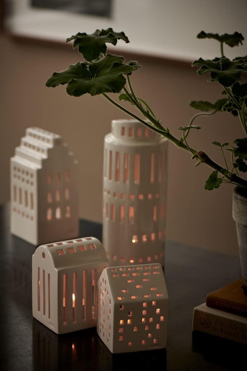 Kähler Lichthaus Functio Urbania Sammlerobjekt dänisches Design, Weiss 7 x 9 cm Weiss, 7 x 9 cm Weis