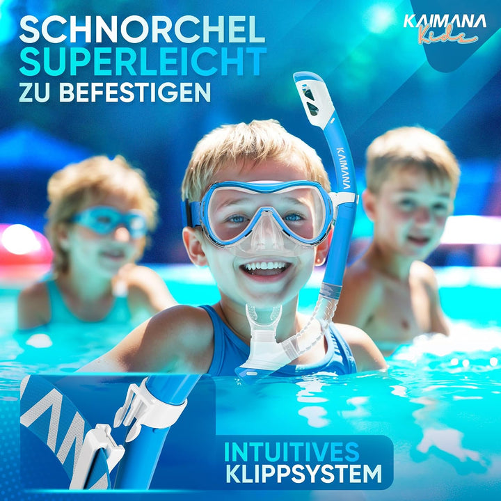 Das Neue KAIMANA® SeaExplorer Schnorchelset Kinder + Tragetasche, Taucherbrille mit Schnorchel, Tauc