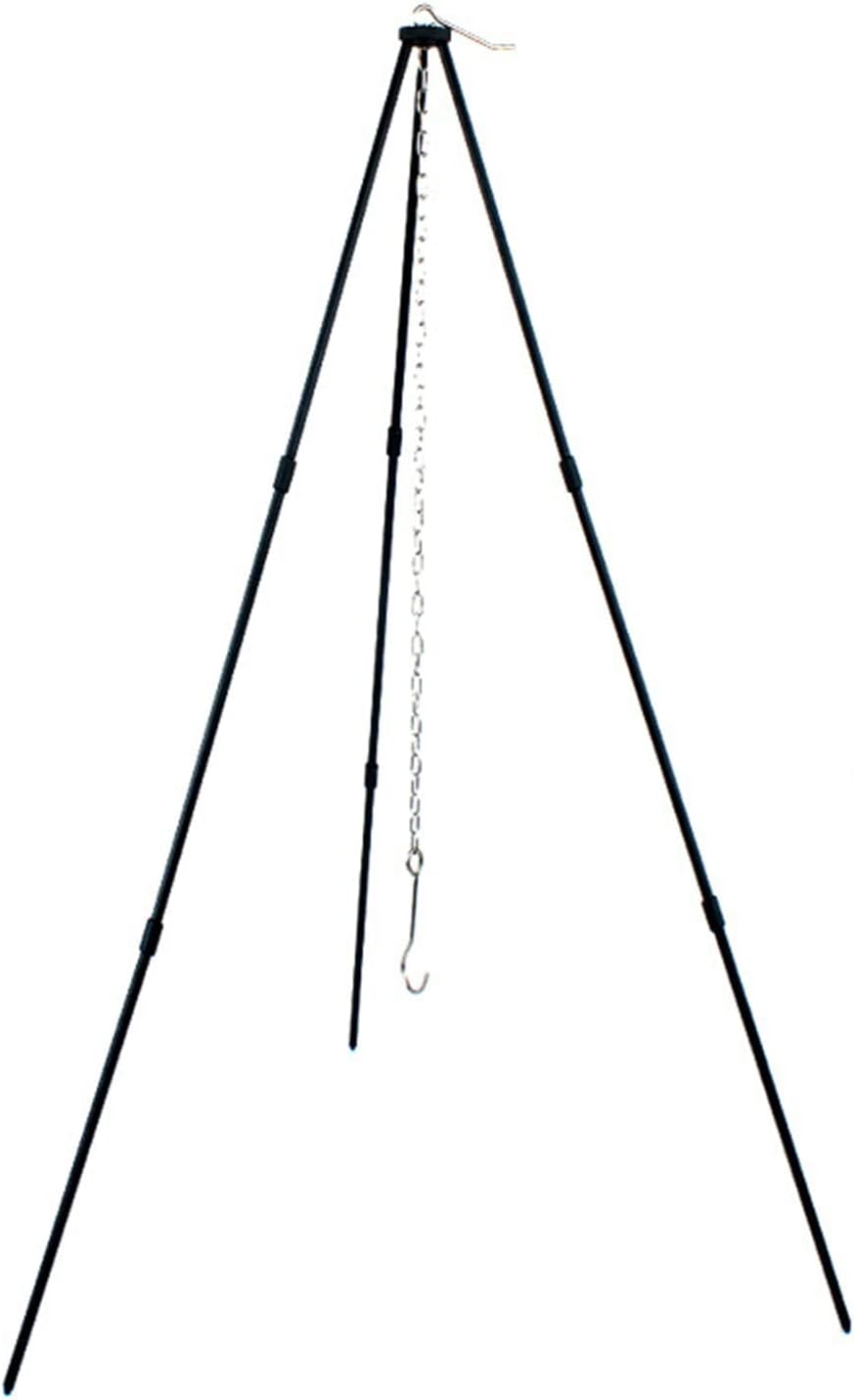 Topyond Dreibein Grill,Kochen Stativ im Freien, BBQ Dreibein,Faltbares Lagerfeuer Kochstativ Stativ