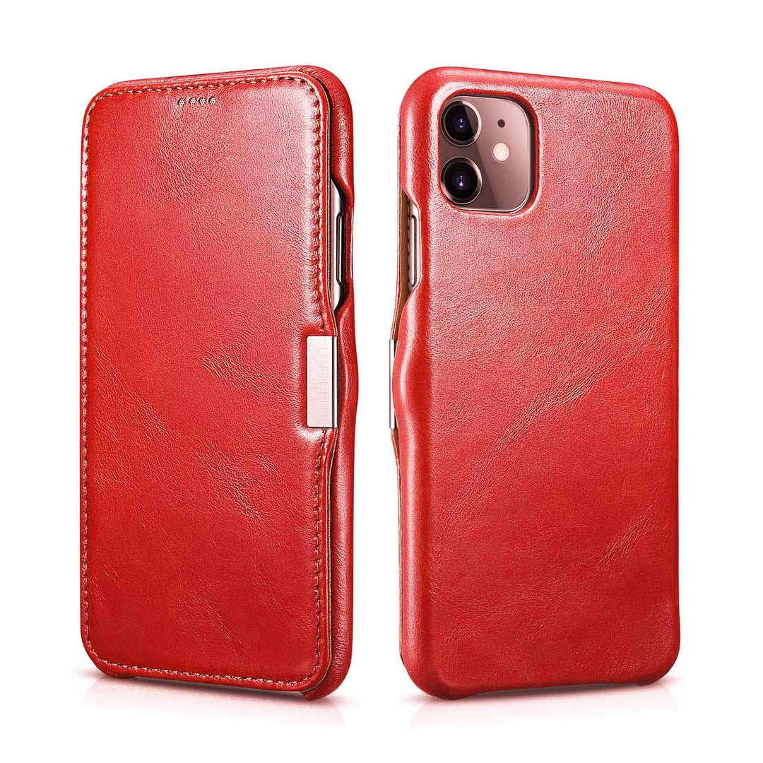 Mobiskin Hülle kompatibel mit Apple iPhone 11 (6,1 Zoll), Handyhülle mit echtem Leder, Case, Schutzh