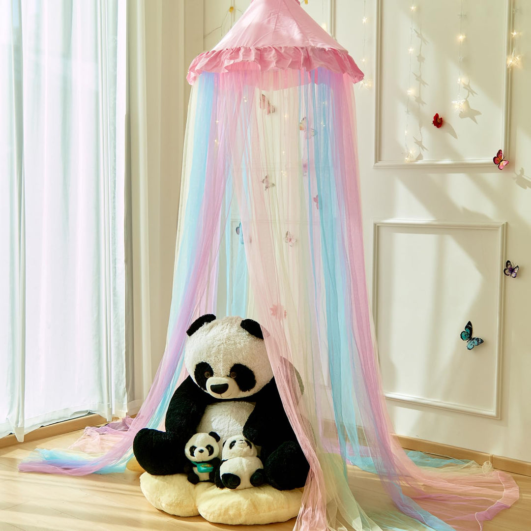 Regenbogen Bett Dachboden Twin Grösse atmungsaktive Dachboden Bett Vorhang für Bett, Prinzessin Spie
