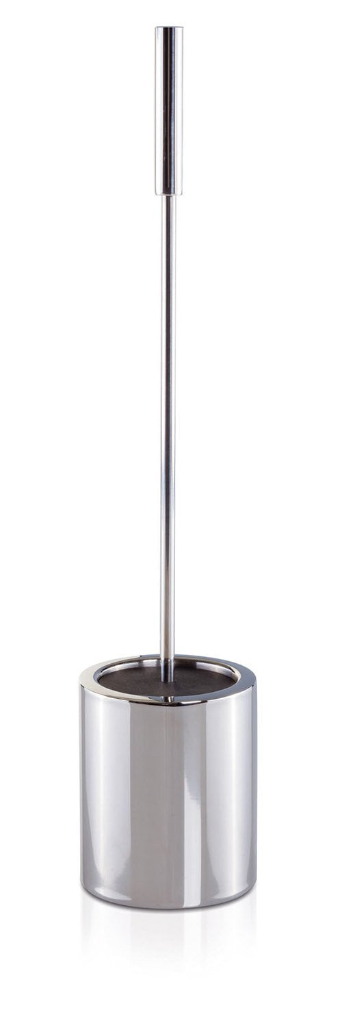 Möve 44043 Deco Toilettenbürste 10 x 49 cm aus Edelstahl, silver Silber, Silber