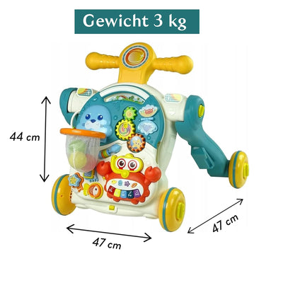 COIL Lauflernwagen Baby 5-in-1 Lauflernhilfe, Laufhilfe Baby Walker Lernspielzeug mit Musik und Lich