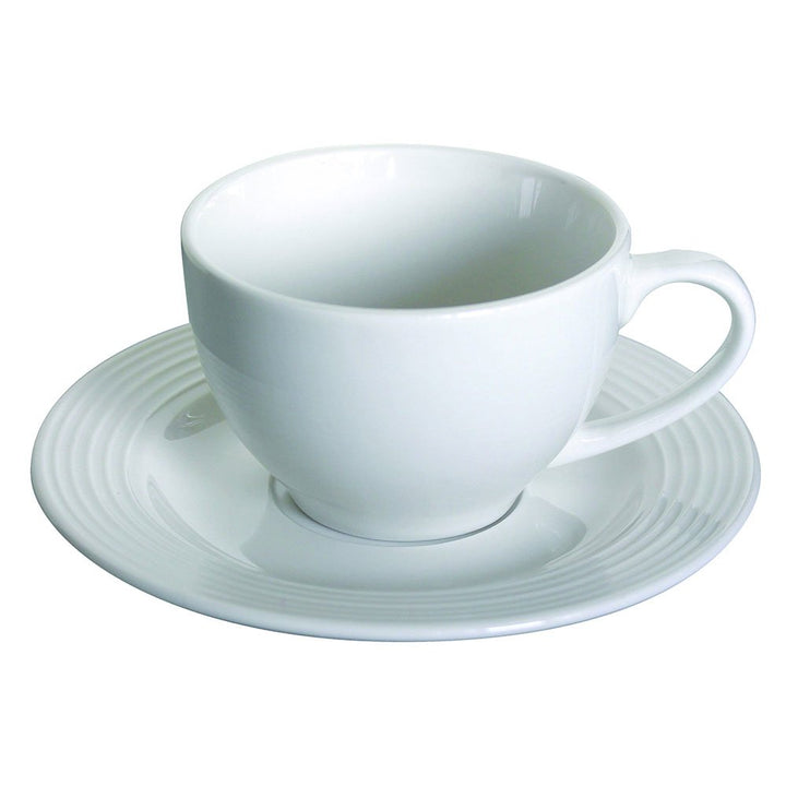 Tognana Polis Circles Set 6 Teetassen mit Untertasse, Porzellan, Weiss