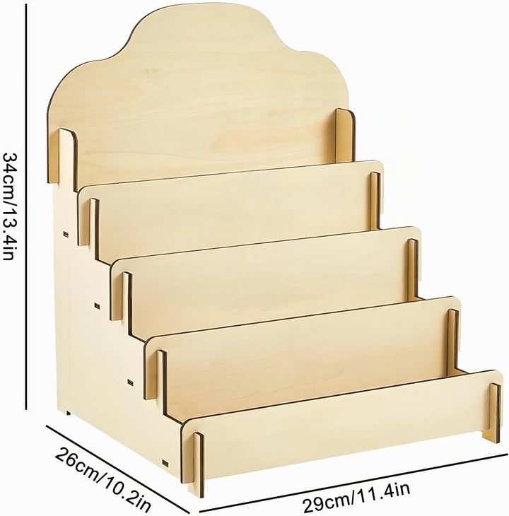 Kartenständer Aus Holz Mit 4 Etage Display Ständer, postkartenständer, Präsentationsständer, Grusska