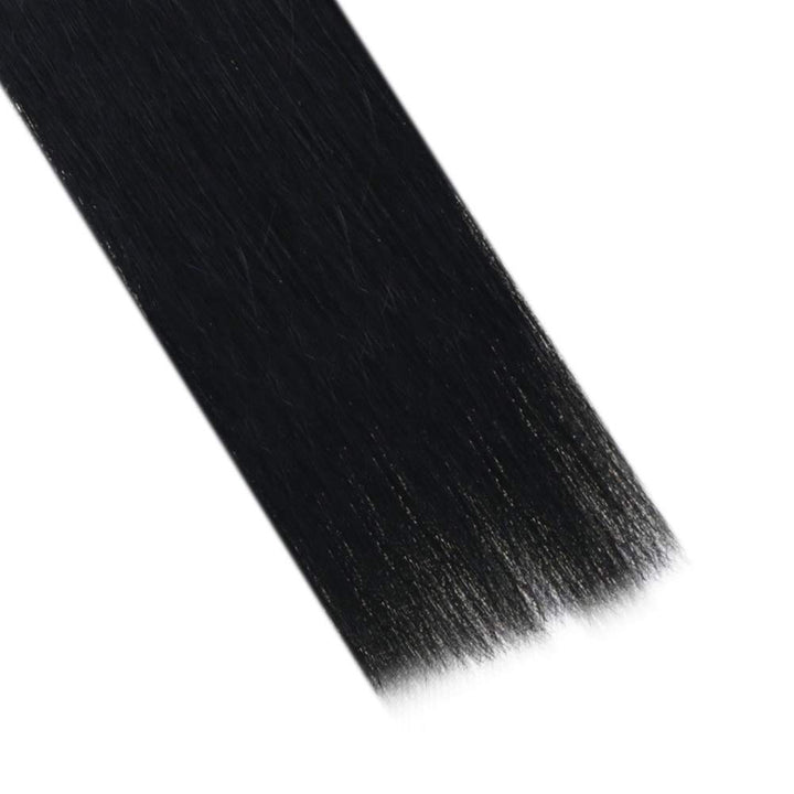RUNATURE Schwarz Keratin Bondings Extensions Echthaar 12 Zoll/30cm Remi Echthaar Extensions Bondings