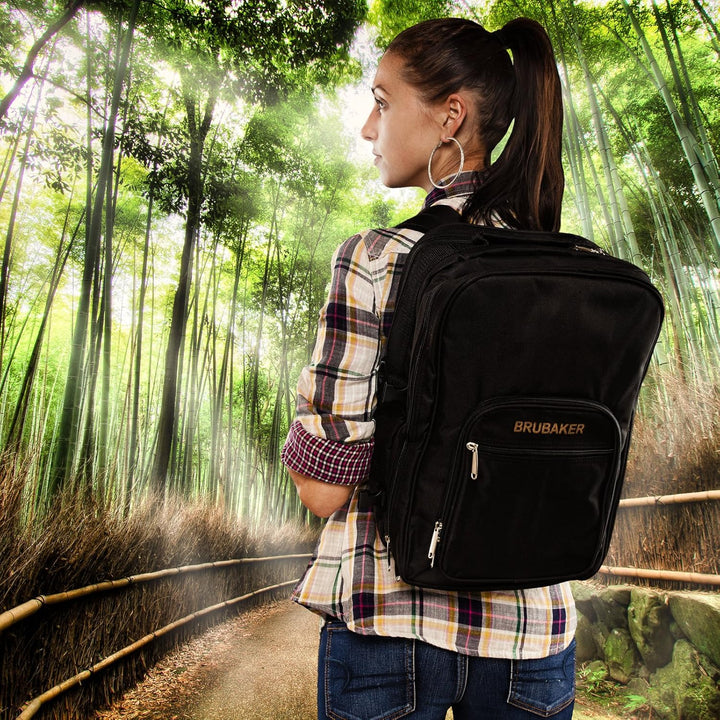 BRUBAKER Picknickrucksack Picknicktasche mit Inhalt für 4 Personen mit integrierter Kühltasche und a
