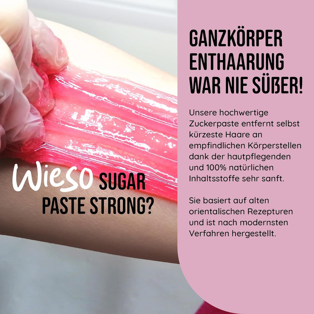 Pink Cosmetics Zuckerpaste Strong Waxing Haarentfernung 500g – Sugar Paste Sugaring Enthaarung für d