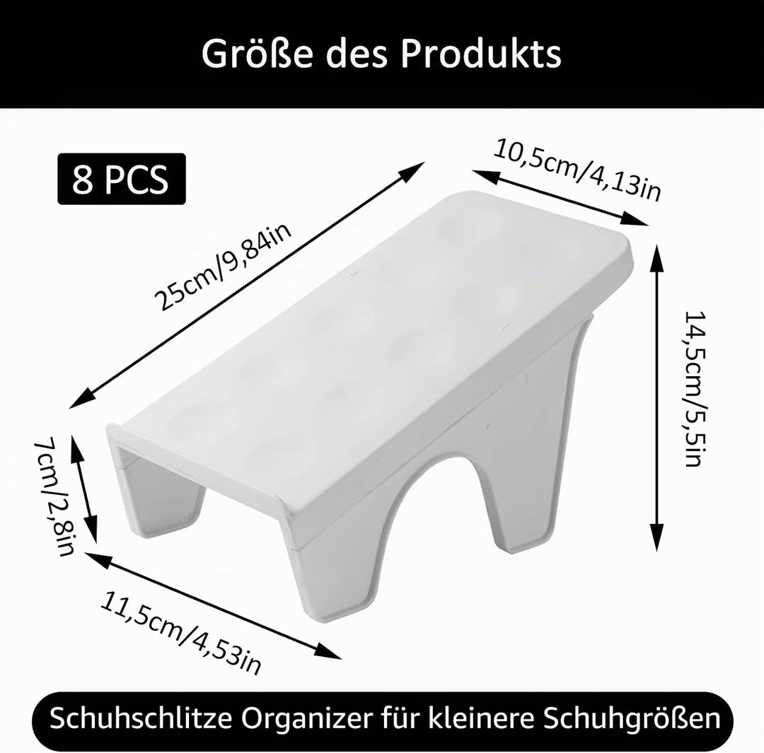 VIQIHEOE Schuhschlitze Organizer, 8 Stück rutschfest Schuhhalter, Schuh Organizer Schublade, Platzsp