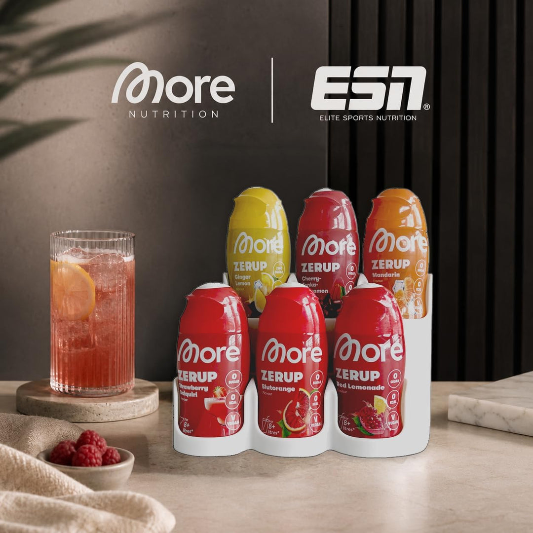 Zerup/Syrup Ständer für More Nutrition/ESN für 6 Flaschen – 3D gedruckter Zerup Halter | Modular erw