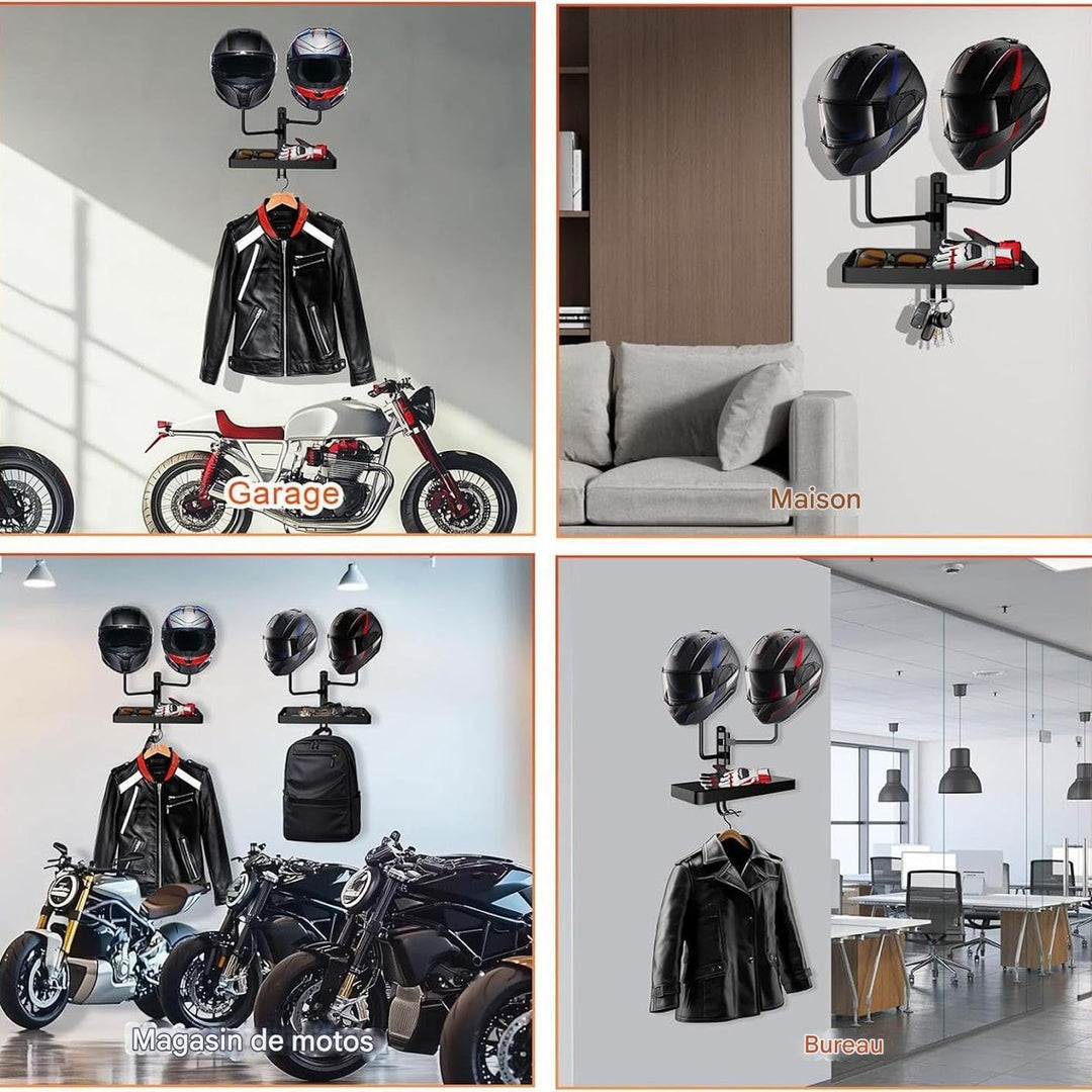 Motorradhelm-Wandhalterung Garagen-Stauraumsystem und Haushaltshaken