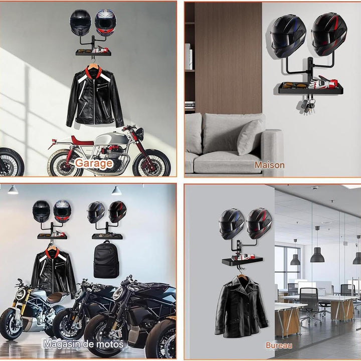 Motorradhelm-Wandhalterung Garagen-Stauraumsystem und Haushaltshaken
